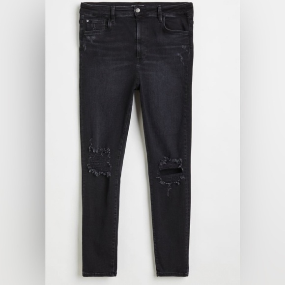 H&M High Waist Skinny Destroyed Jeans - Picture 1 of 4